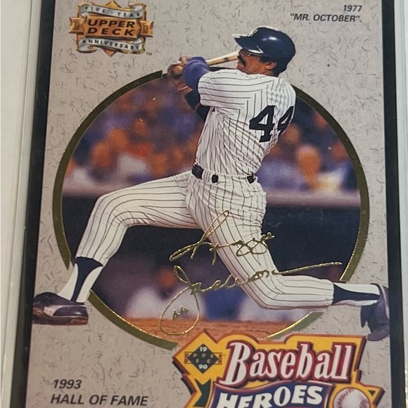 Other - Reggie Jackson authographed 1993 Upper Deck Anniversary # A9